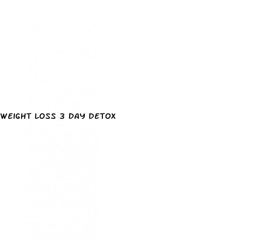 weight loss 3 day detox