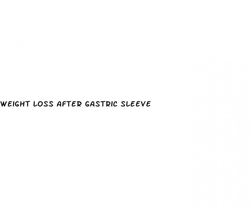 weight loss after gastric sleeve