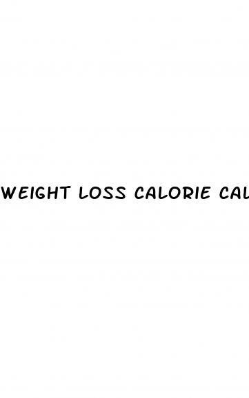 weight loss calorie calculator
