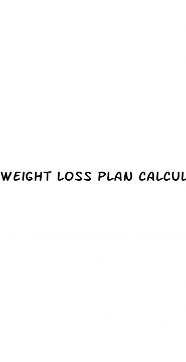 weight loss plan calculator