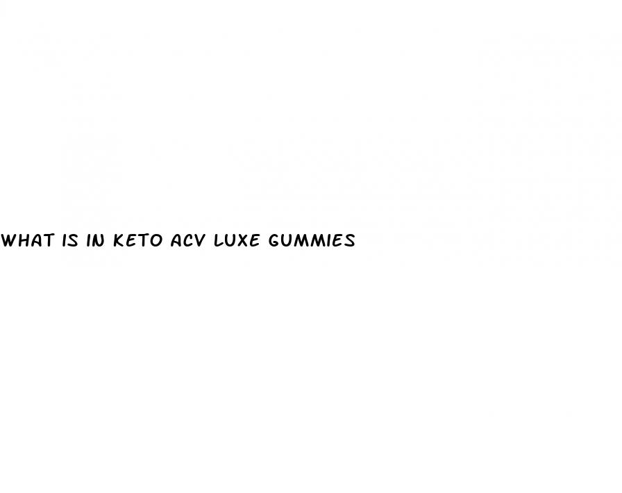 what is in keto acv luxe gummies