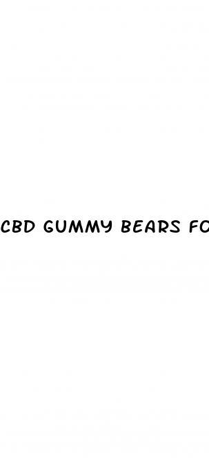 cbd gummy bears for ed