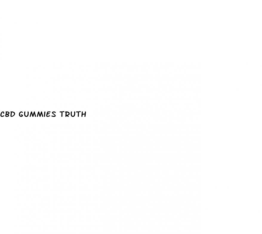 cbd gummies truth