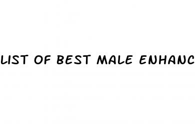 list of best male enhancement pills