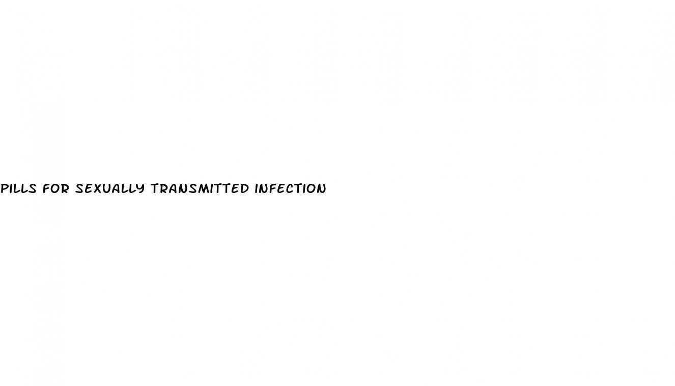 pills for sexually transmitted infection