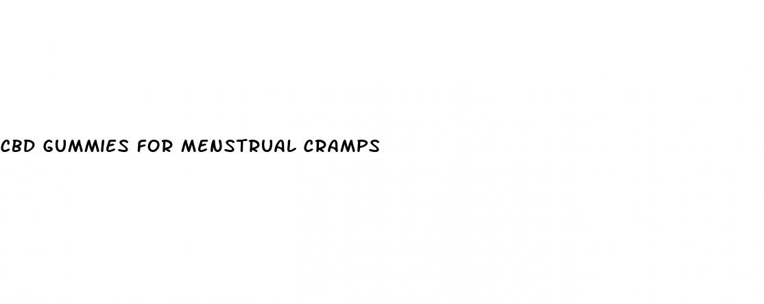 cbd gummies for menstrual cramps