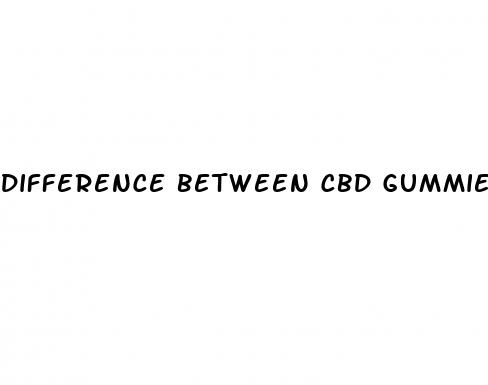 difference between cbd gummies and weed gummies