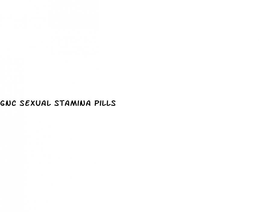 gnc sexual stamina pills