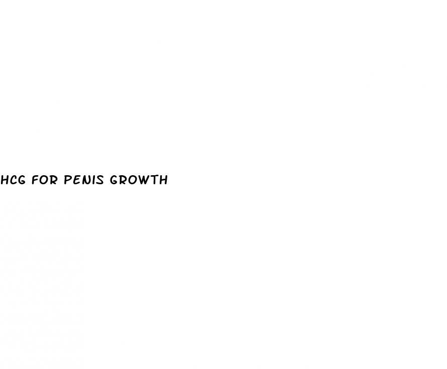 hcg for penis growth