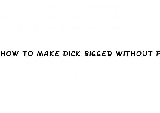 how to make dick bigger without pills