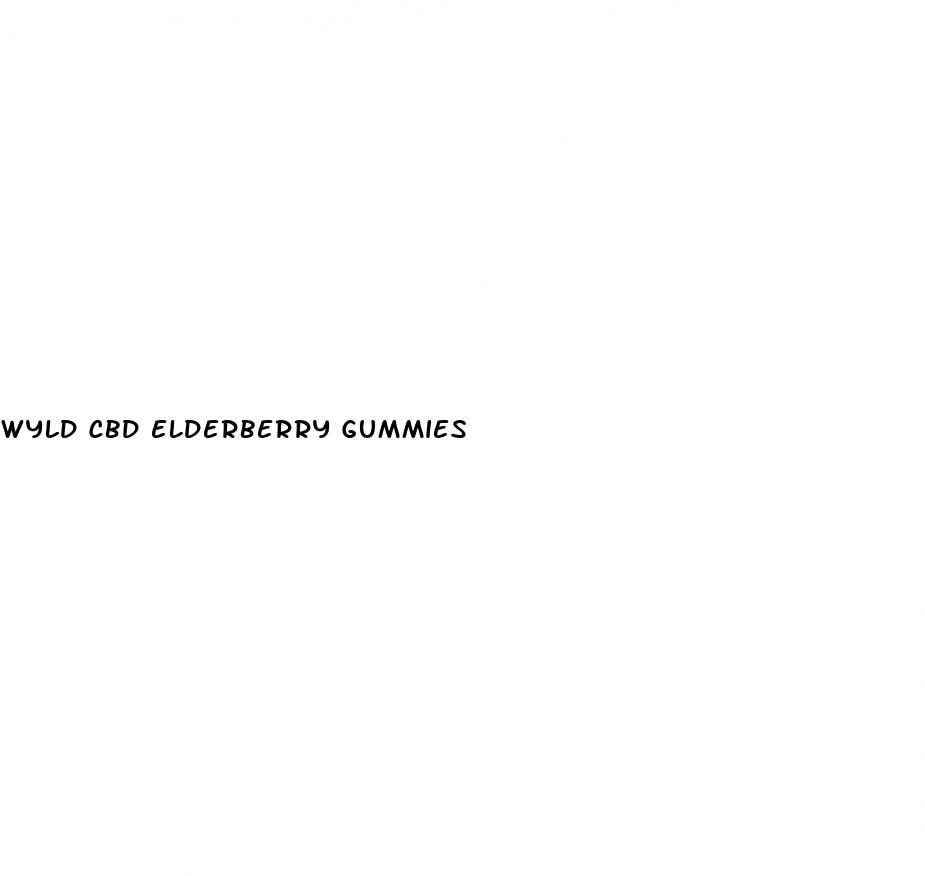 wyld cbd elderberry gummies