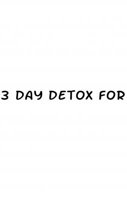 3 day detox for weight loss