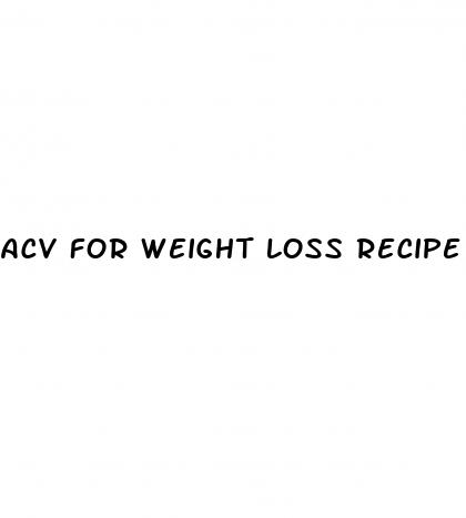 acv for weight loss recipe