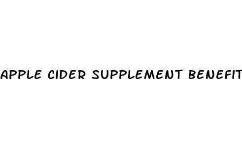 apple cider supplement benefits
