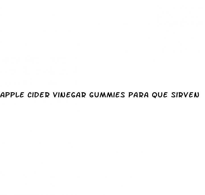 apple cider vinegar gummies para que sirven
