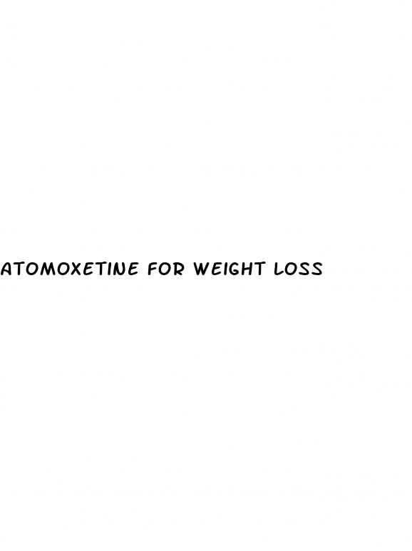 atomoxetine for weight loss