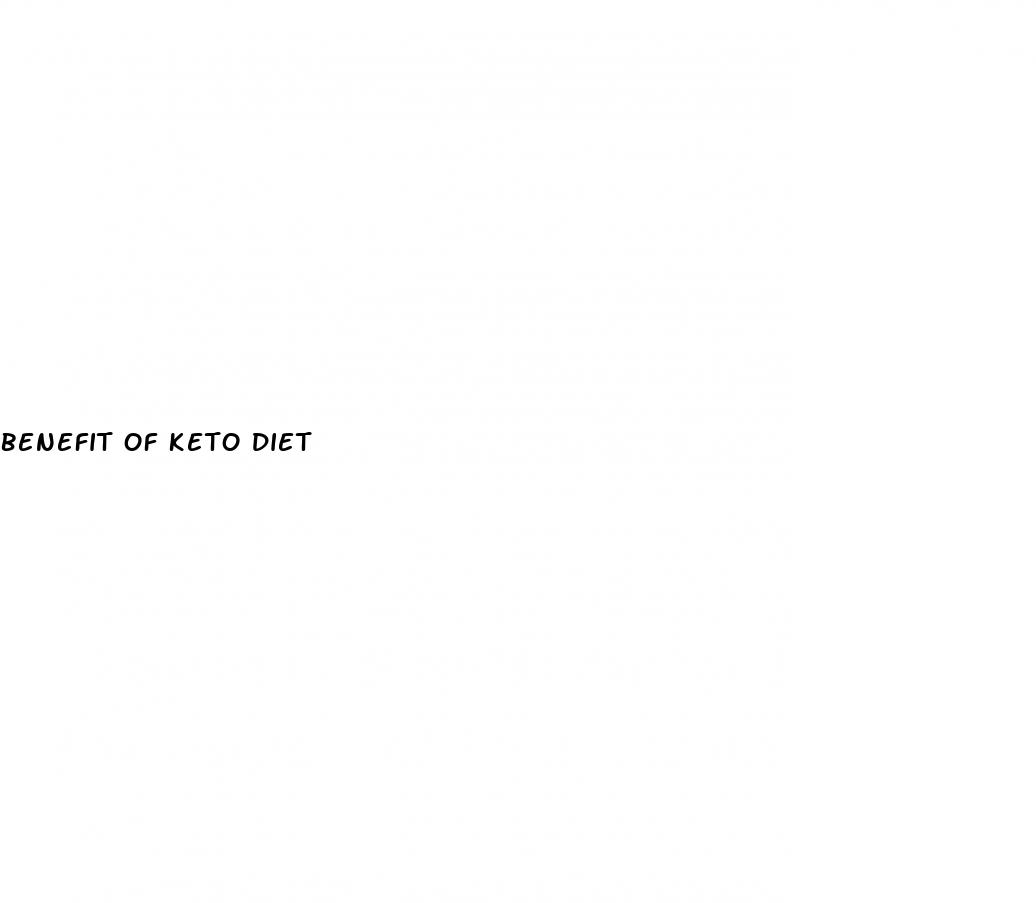 benefit of keto diet