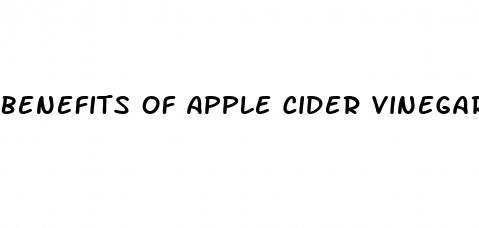 benefits of apple cider vinegar and water