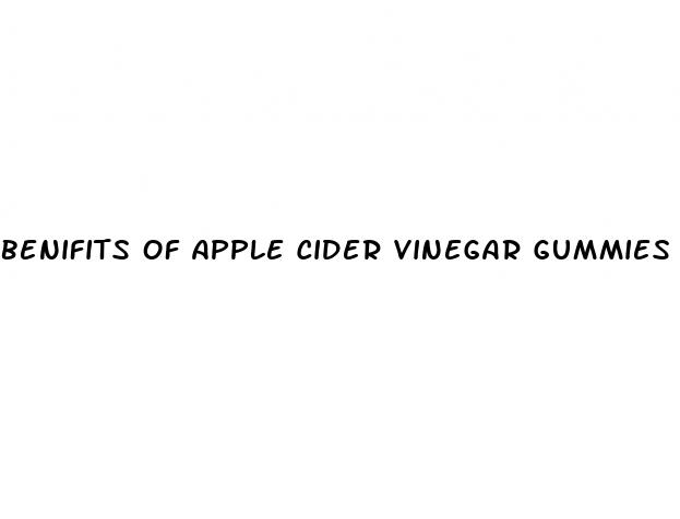 benifits of apple cider vinegar gummies