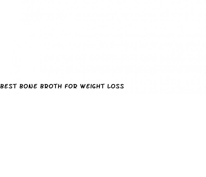 best bone broth for weight loss