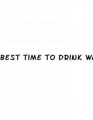 best time to drink water for weight loss