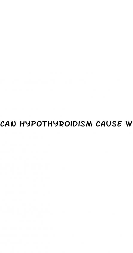 can hypothyroidism cause weight loss