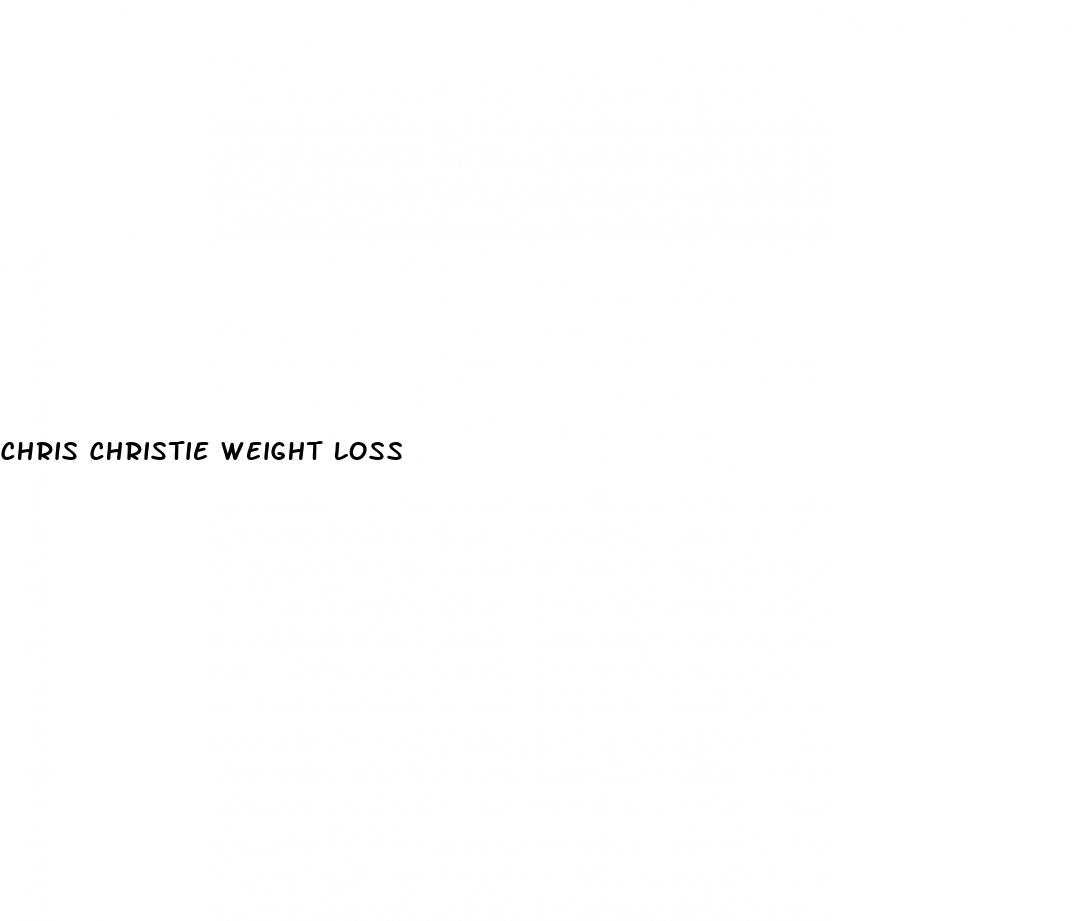 chris christie weight loss
