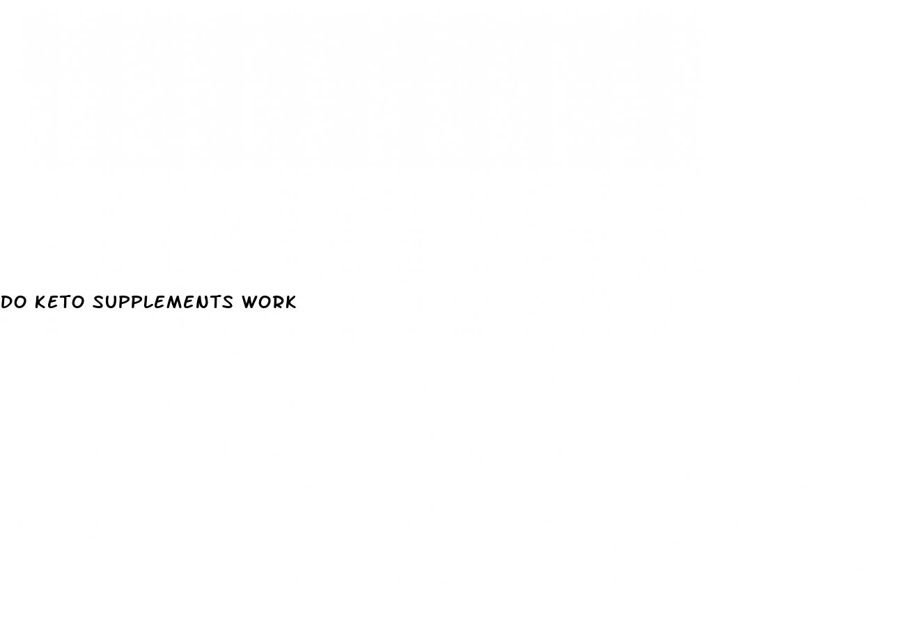 do keto supplements work