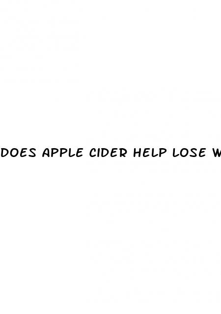 does apple cider help lose weight