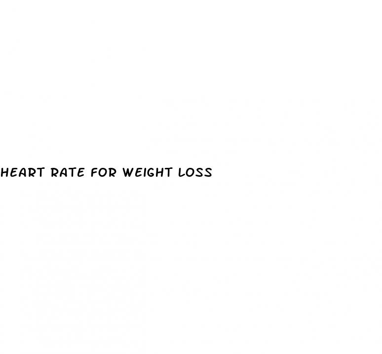 heart rate for weight loss