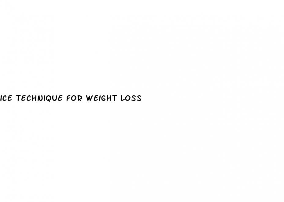 ice technique for weight loss