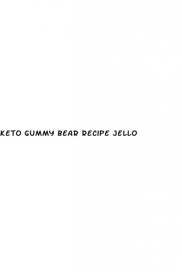 keto gummy bear recipe jello