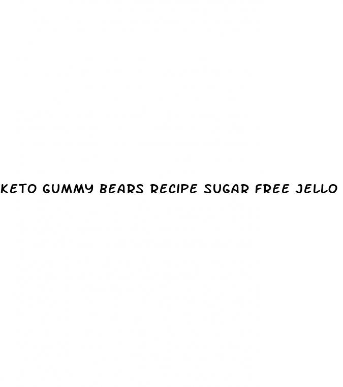 keto gummy bears recipe sugar free jello