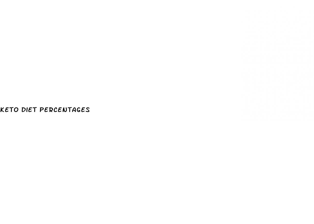 keto diet percentages