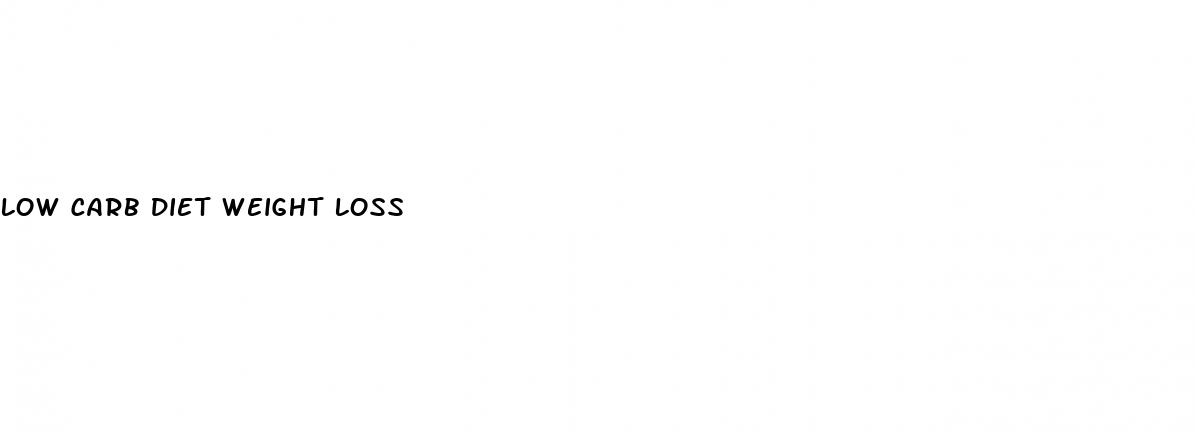 low carb diet weight loss