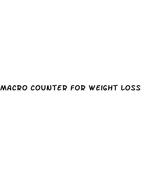macro counter for weight loss