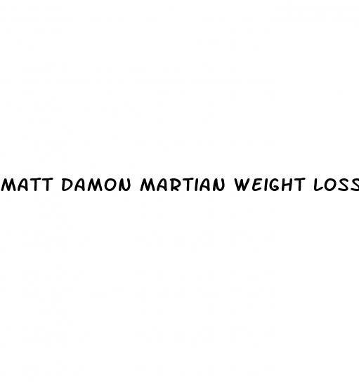 matt damon martian weight loss
