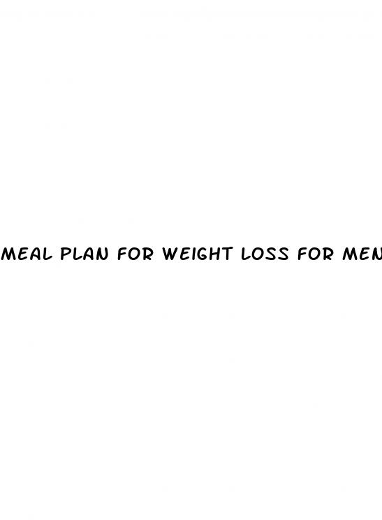 meal plan for weight loss for men