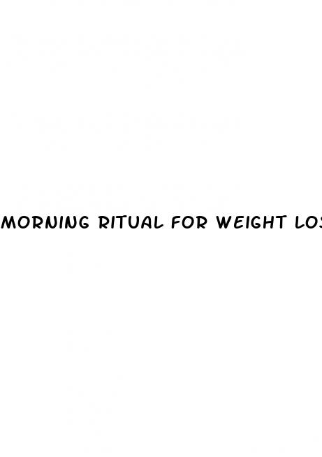 morning ritual for weight loss