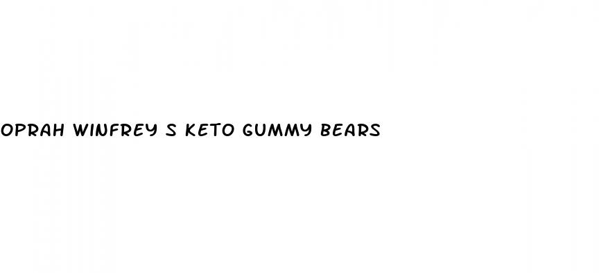 oprah winfrey s keto gummy bears