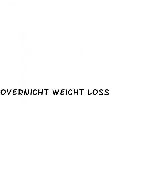 overnight weight loss