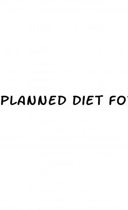 planned diet for weight loss