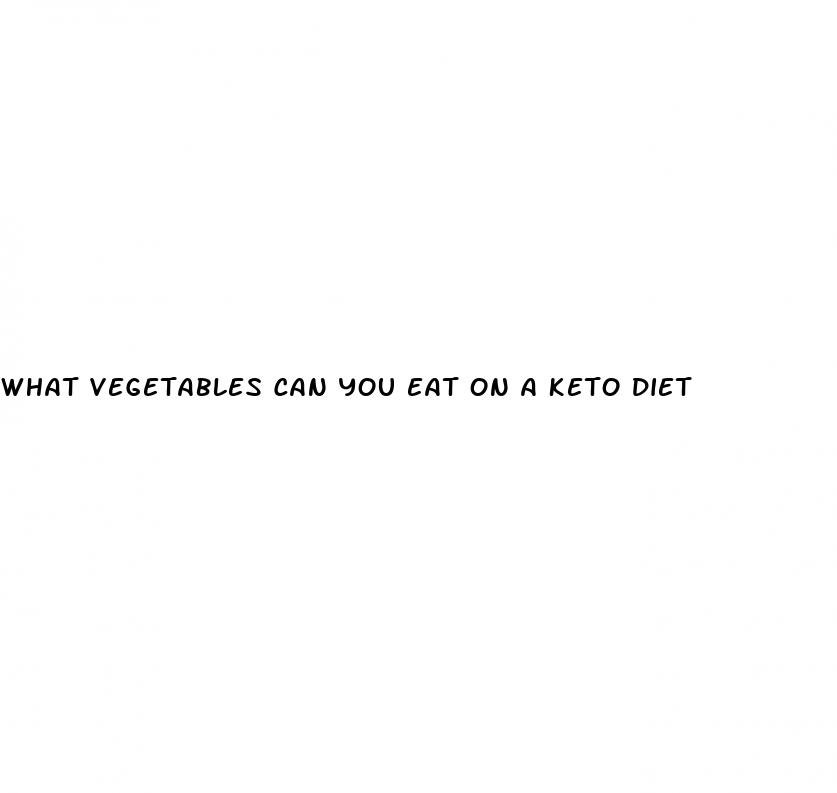 what vegetables can you eat on a keto diet