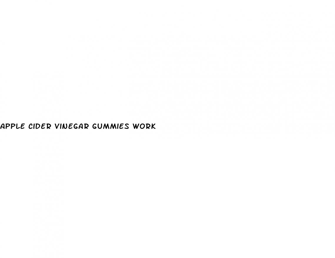 apple cider vinegar gummies work