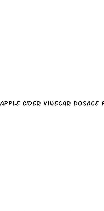 apple cider vinegar dosage for weight loss
