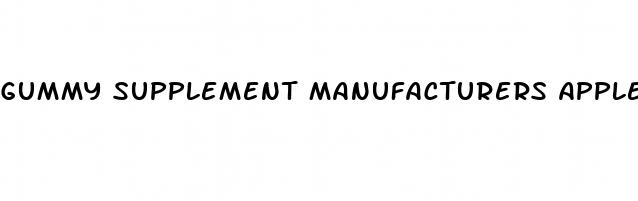 gummy supplement manufacturers apple cider vinegar