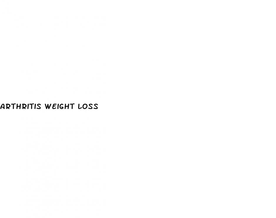 arthritis weight loss
