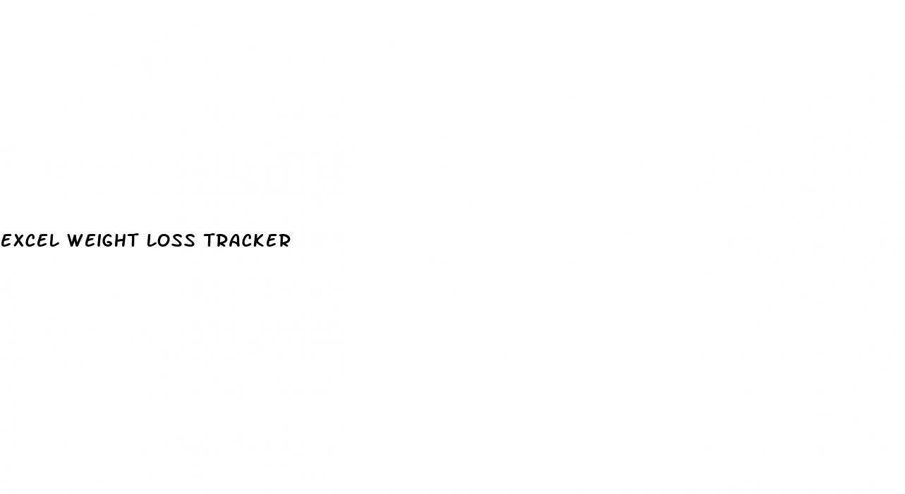 excel weight loss tracker