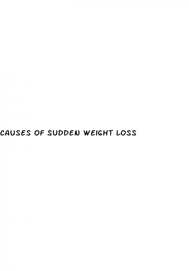 causes of sudden weight loss