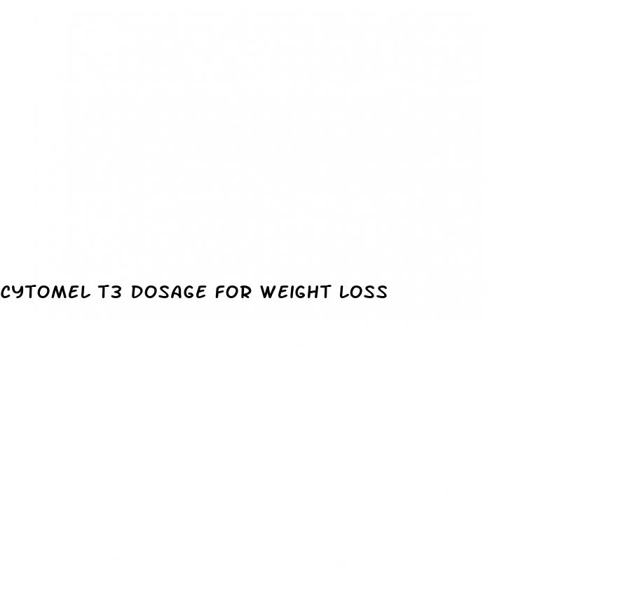 cytomel t3 dosage for weight loss